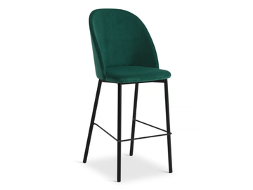 GRACE 577 - High velvet stool with back by Origins 1971 - view 2